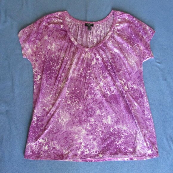 Talbots Purple Design Shirt, Size X - Picture 3 of 8